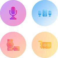 Microphone and Sound System Icon vector