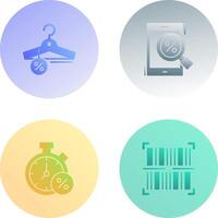 Hanger and Magnifying Glass Icon vector