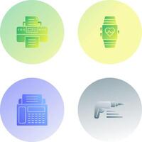 Smartwatch and Printer Icon vector