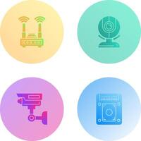 Router and Web Cam Icon vector