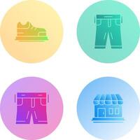 Zapatos y pantalones icono vector