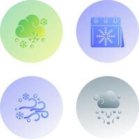 Snowy and Calender Icon vector