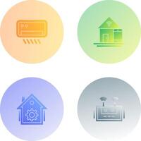 Air Conditioner and Home Automation Icon vector