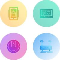 Smart Phone and Chat and Laptop Icon vector