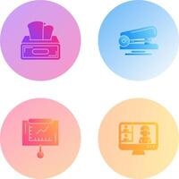 Tissue Box and Stapler Icon vector