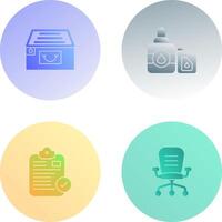 File Cabinet and Ink Cartridge Icon vector