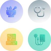 Ayurvedic and Stethoscope Icon vector