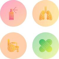 Hand and Lungs Icon vector