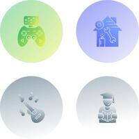 Game Controller and home repair Icon vector