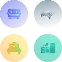 Sofa and Cushions Icon vector