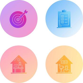 Dart and Checklist Icon vector