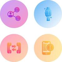 share and smartwatch Icon vector