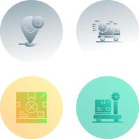 fast delivery and location Icon vector