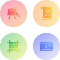 canvas and sketch Icon vector