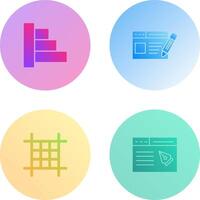 Object Alignment and Web Page Icon vector