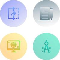 reflect and cv Icon vector