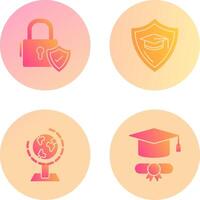 Secure and Education Icon vector