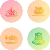 Grass and Eggs Icon vector