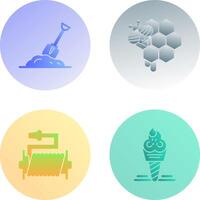 Digging and Honeycomb Icon vector