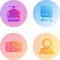 Cable car and Train Icon vector