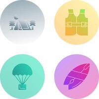 Tent and Life Icon vector