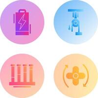 Battery and Pully Icon vector