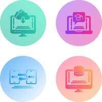 Download and E Learning Icon vector