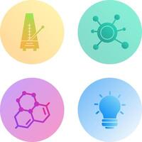 Metronome and Molecule Icon vector