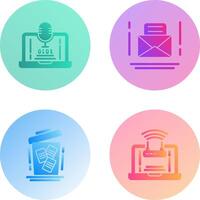 Voice Recorder and Email Icon vector