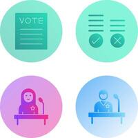 Voting Result and Vote Icon vector