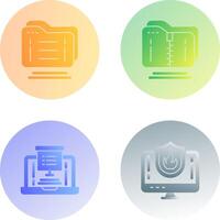 Folder and Compressed Icon vector