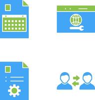 content planning and web support Icon vector