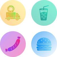 Delivery Truck and Cold Drink Icon vector