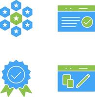 reputaion management and qc passed Icon vector