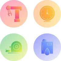 Robotic Arm and Clock Icon vector