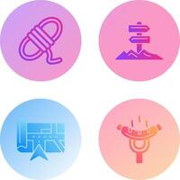 Direction and Rope Icon vector