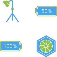 light stand and half battery Icon vector