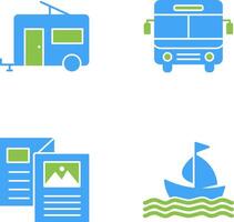 Bus and trailer Icon vector