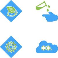 Environment hazard and Corrosive hazard Icon vector