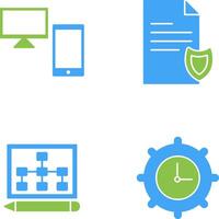 devices and private document Icon vector