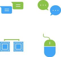 messages and conversation bubbles Icon vector