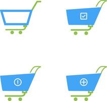 empty cart and confirm order Icon vector