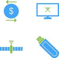 transaction and disconnected network Icon vector