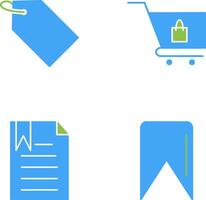 tag and cart Icon vector