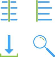 center align and left align Icon vector