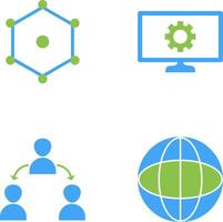 nodes and network setting Icon vector