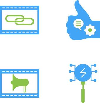 Link Optimization and Like Marketing Icon vector