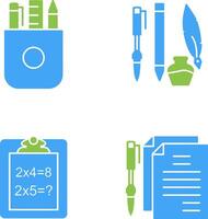 Stationery and Writing Equipment Icon vector