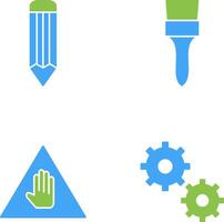 pencil and Brush Icon vector