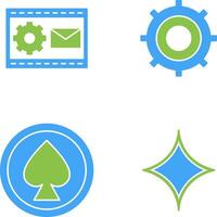 Blogging Service and Setting Icon vector